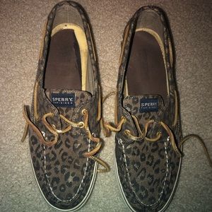 Cheetah canvas Sperry Topsiders